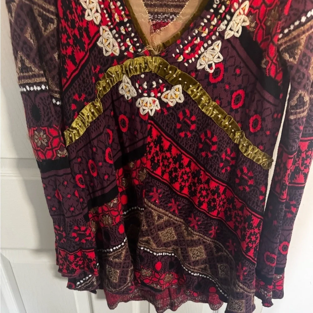 Free People World Traveler Pullover Tunic Top